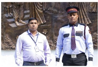 A.S.S. Security supervisor and guard at attention